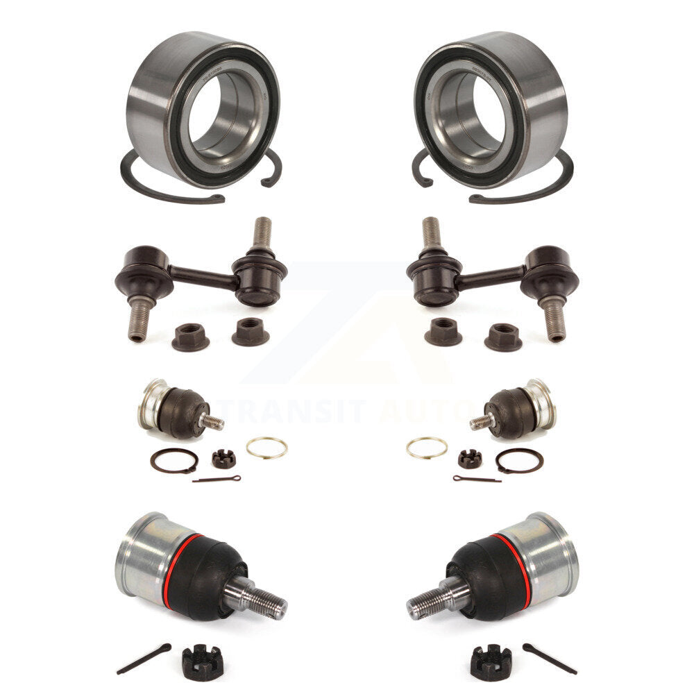 Wheel Bearing Upper Lower Ball Joint Link Front Kit (8Pc) For 2009-2014 Acura TL