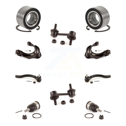 Bearing Upper Arm Lower Ball Joint Outer Tie Rod Link Front Kit (10Pc) For Honda