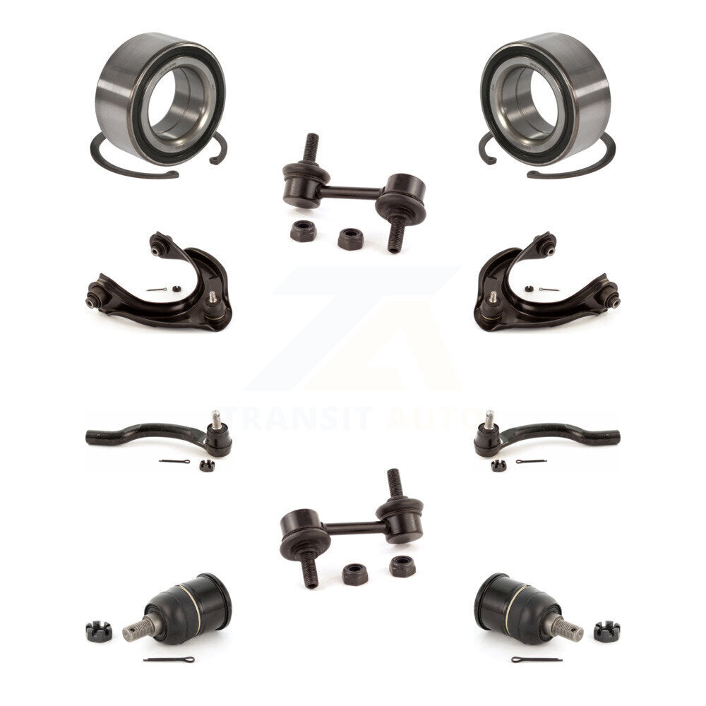 Bearing Upper Arm Lower Ball Joint Outer Tie Rod Link Front Kit (10Pc) For Honda