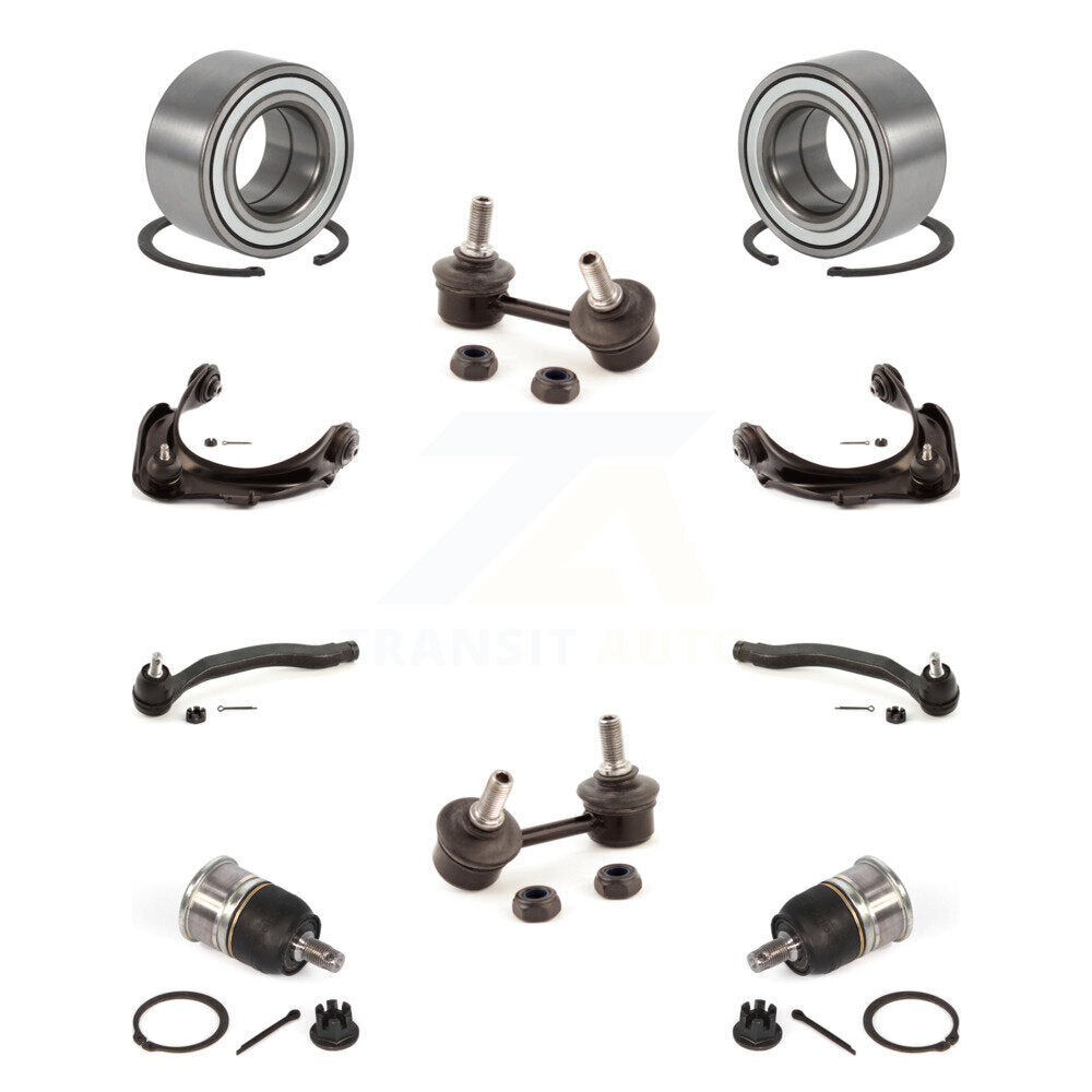 Bearing Upper Arm Lower Ball Joint Outer Tie Rod Link Front Kit (10Pc) For Honda