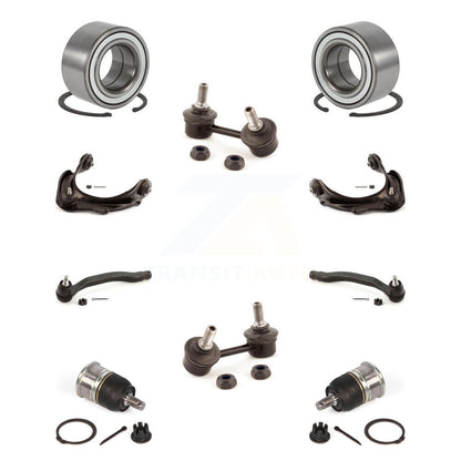 Bearing Upper Arm Lower Ball Joint Outer Tie Rod Link Front Kit (10Pc) For Honda
