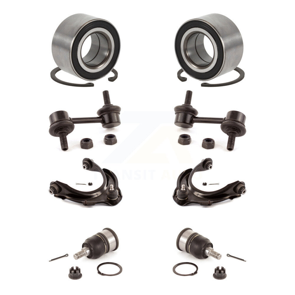 Bearing Lower Ball Joint Upper Arm & Link Front Kit (8Pc) For Honda Accord Acura
