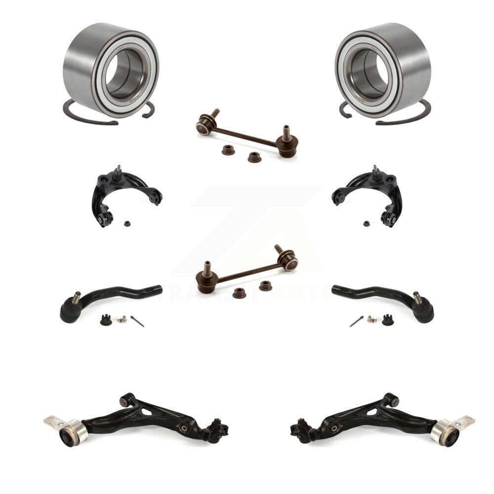 Bearing Upper Lower Control Arm Outer Tie Rod Link Front Kit (10Pc) For Mazda 6