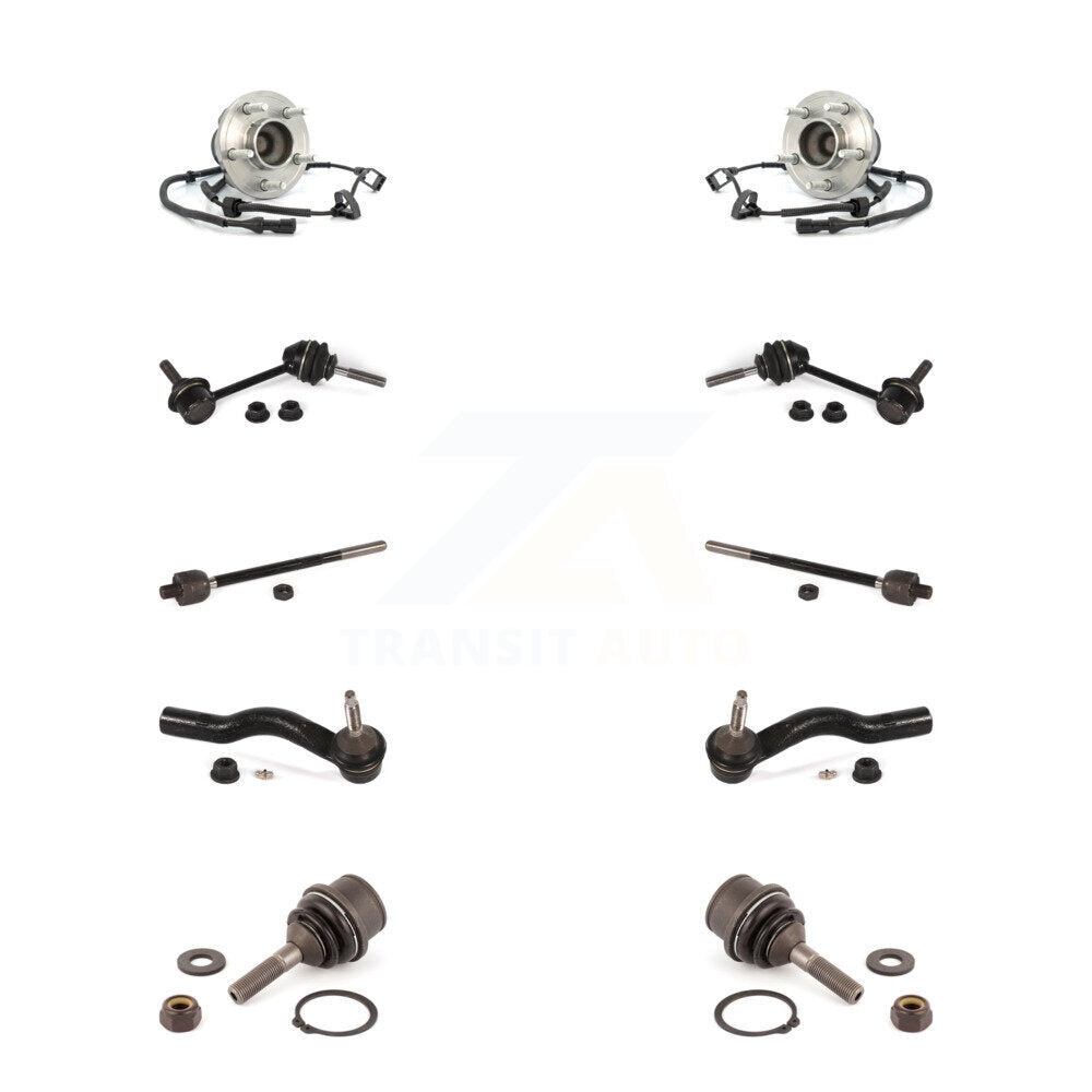 Bearing Lower Ball Joint Outer Inner Tie Rod Link Front Kit (10Pc) For Ford Town