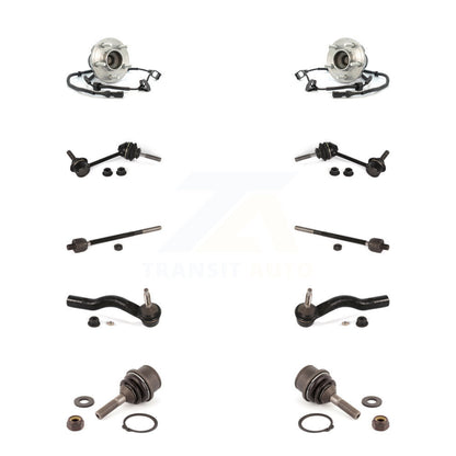 Bearing Lower Ball Joint Outer Inner Tie Rod Link Front Kit (10Pc) For Ford Town