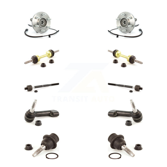 Bearing Lower Ball Joint Outer Inner Tie Rod Link Front Kit (10Pc) For Ford 4WD