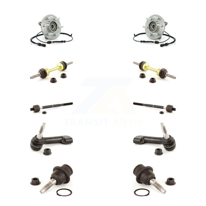 Hub Bearing Lower Ball Joint Outer Inner Tie Rod Link Front Kit (10Pc) For Ford