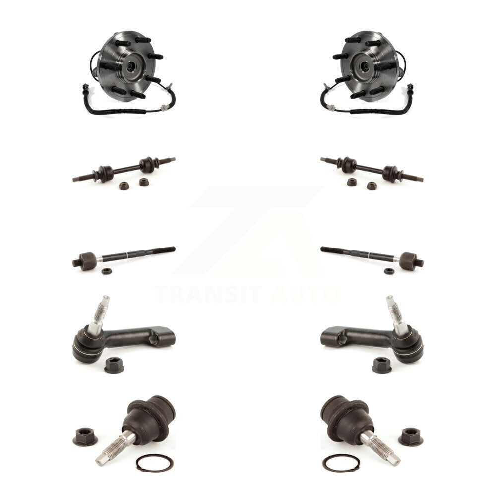 Hub Bearing Lower Ball Joint Outer Inner Tie Rod & Link Front Kit For Ford F-150