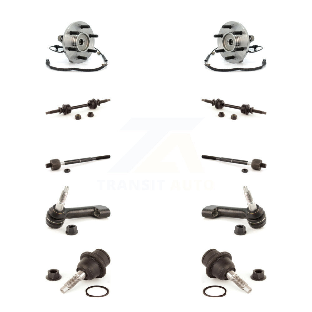 Hub Bearing Lower Ball Joint Outer Inner Tie Rod & Link Front Kit For Ford F-150