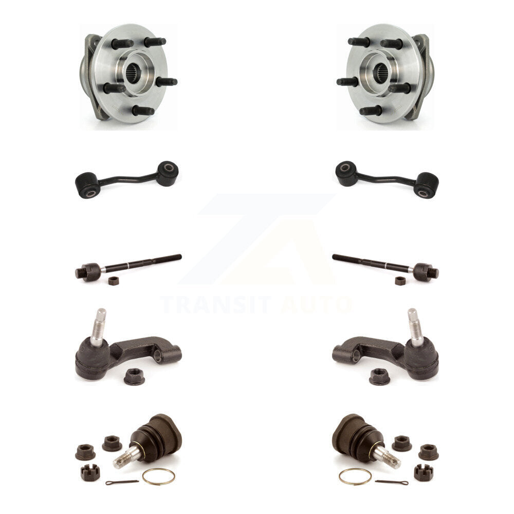 Hub Bearing Lower Ball Joint Outer Inner Tie Rod Link Front Kit For Jeep Liberty