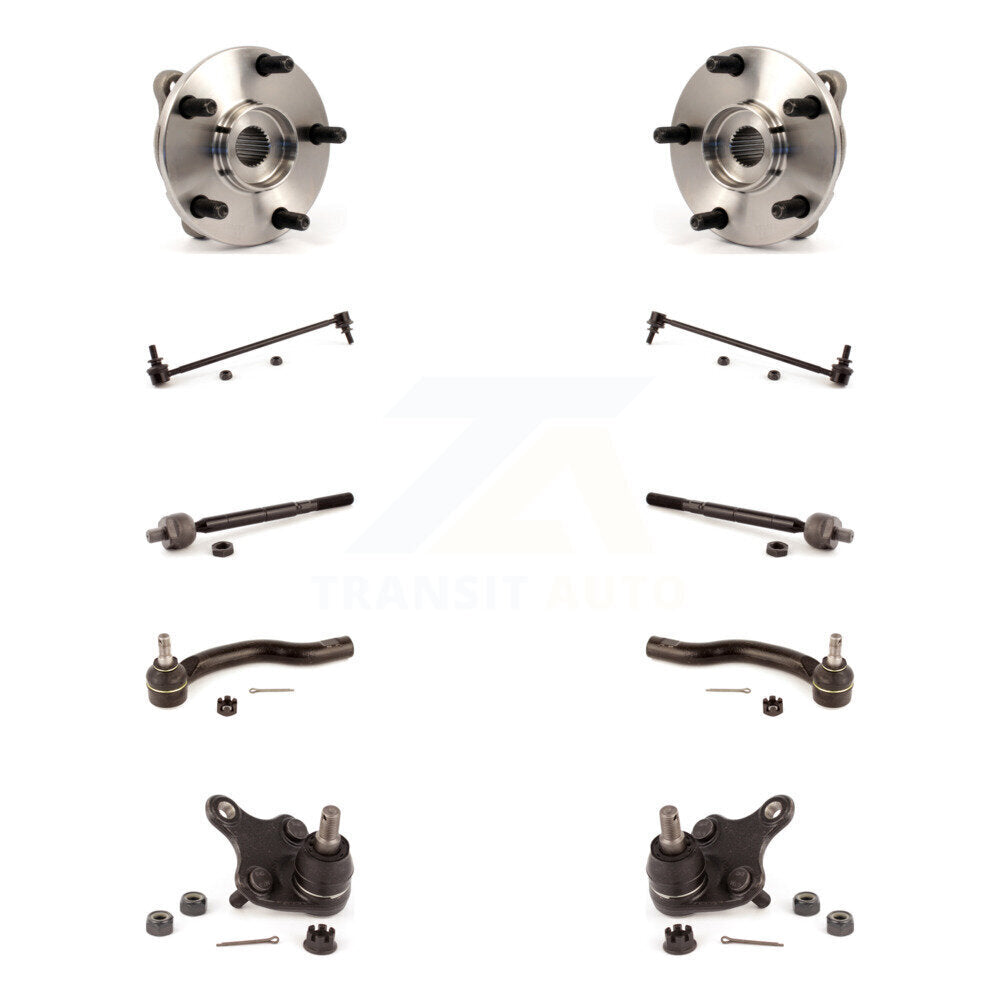 Hub Bearing Lower Ball Joint Outer Inner Tie Rod Link Front Kit For Toyota RAV4