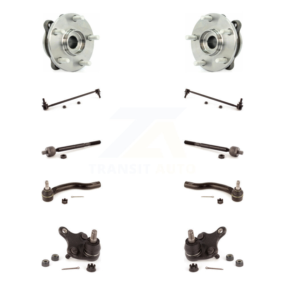 Hub Bearing Lower Ball Joint Outer Inner Tie Rod Link Front Kit For Toyota RAV4
