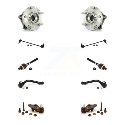 Bearing Lower Ball Joint Outer Inner Tie Rod & Link Front Kit (10Pc) For Hyundai