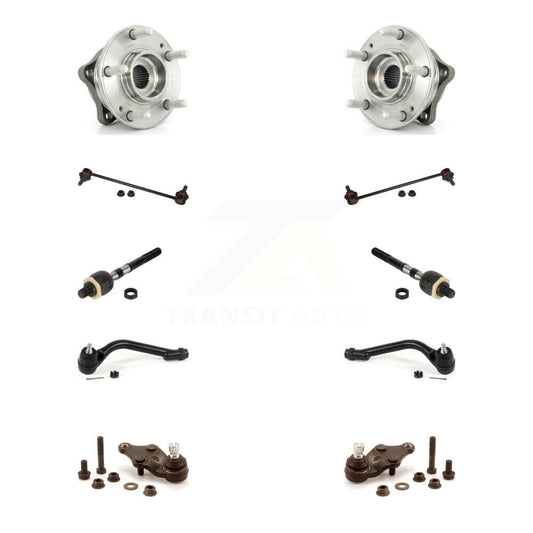 Bearing Lower Ball Joint Outer Inner Tie Rod & Link Front Kit (10Pc) For Hyundai
