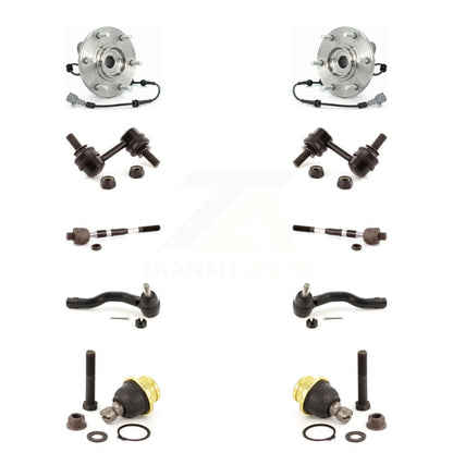 Bearing Lower Ball Joint Outer Inner Tie Rod & Link Front Kit (10Pc) For Nissan