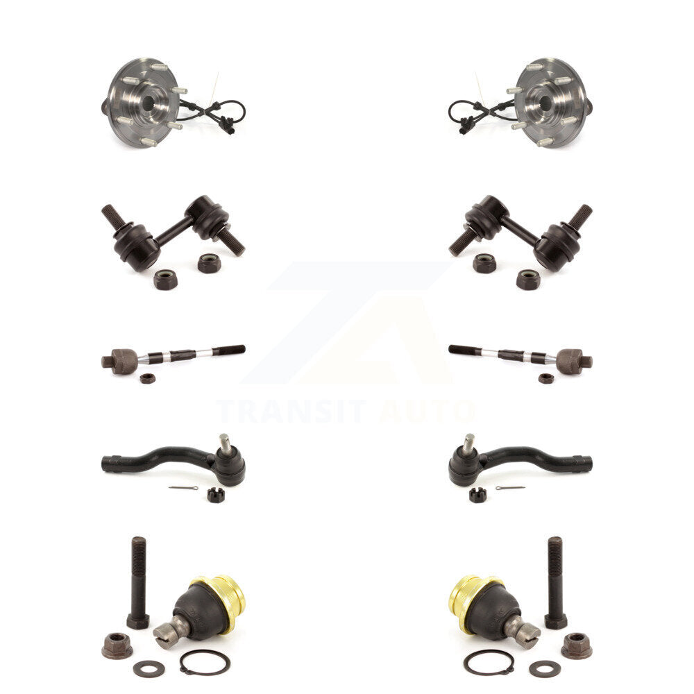Bearing Lower Ball Joint Outer Inner Tie Rod & Link Front Kit (10Pc) For Nissan