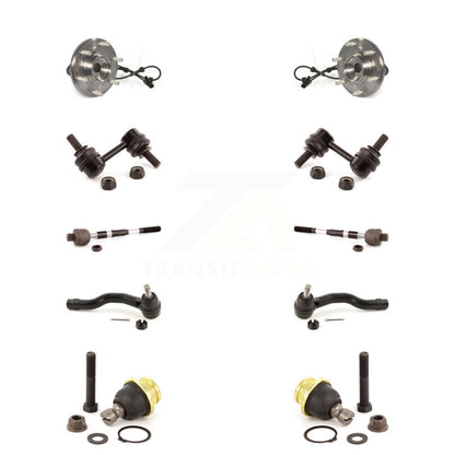Bearing Lower Ball Joint Outer Inner Tie Rod & Link Front Kit (10Pc) For Nissan