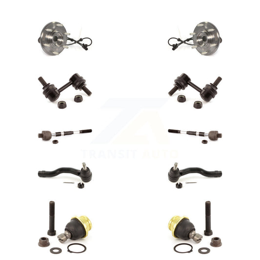 Bearing Lower Ball Joint Outer Inner Tie Rod & Link Front Kit (10Pc) For Nissan