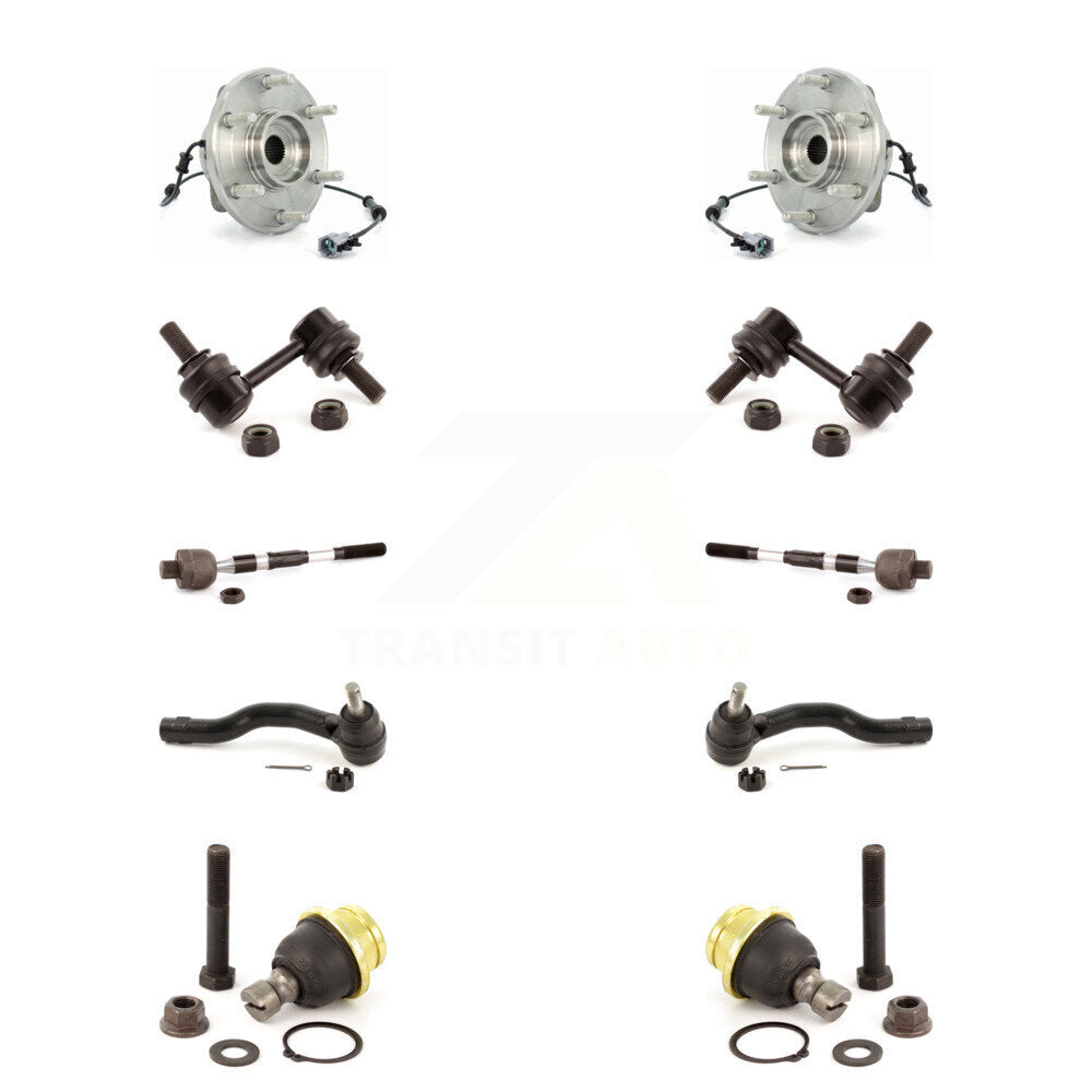 Bearing Lower Ball Joint Outer Inner Tie Rod & Link Front Kit (10Pc) For Nissan