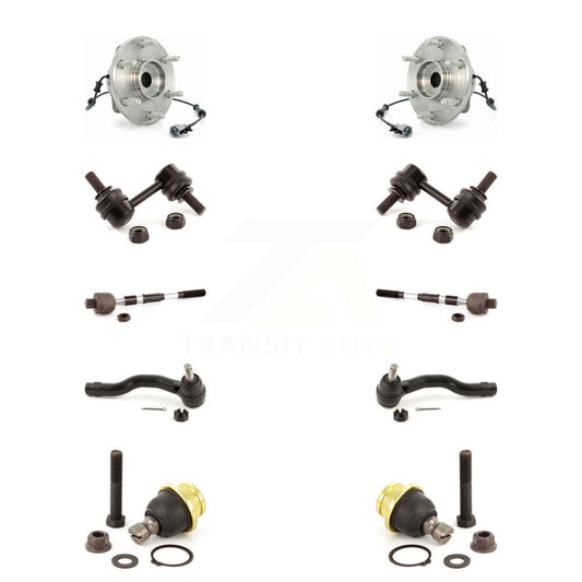 Bearing Lower Ball Joint Outer Inner Tie Rod & Link Front Kit (10Pc) For Nissan