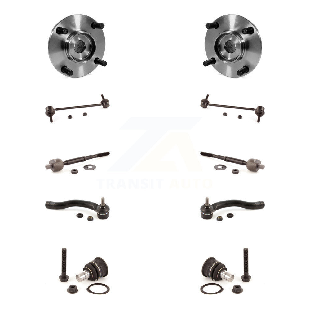 Bearing Lower Ball Joint Outer Inner Tie Rod & Link Front Kit (10Pc) For Nissan