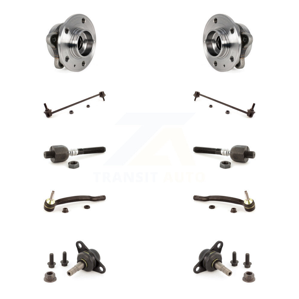 Hub Bearing Lower Ball Joint Outer Inner Tie Rod & Link Front Kit For Volvo XC90