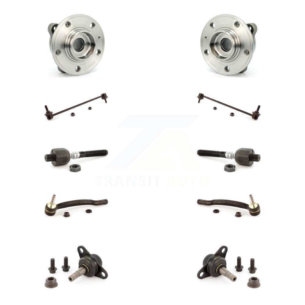 Hub Bearing Lower Ball Joint Outer Inner Tie Rod & Link Front Kit For Volvo XC90
