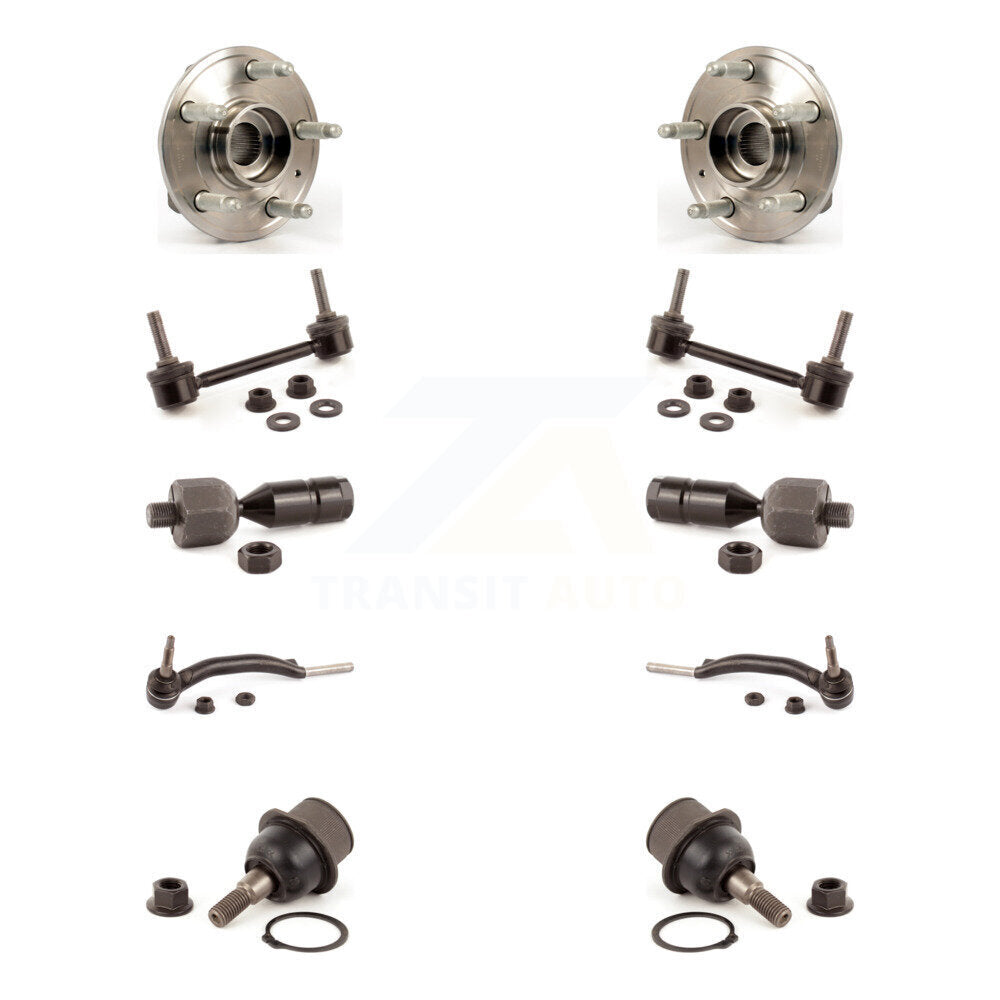 Hub Bearing Lower Ball Joint Outer Inner Tie Rod Link Front Kit For Cadillac CTS