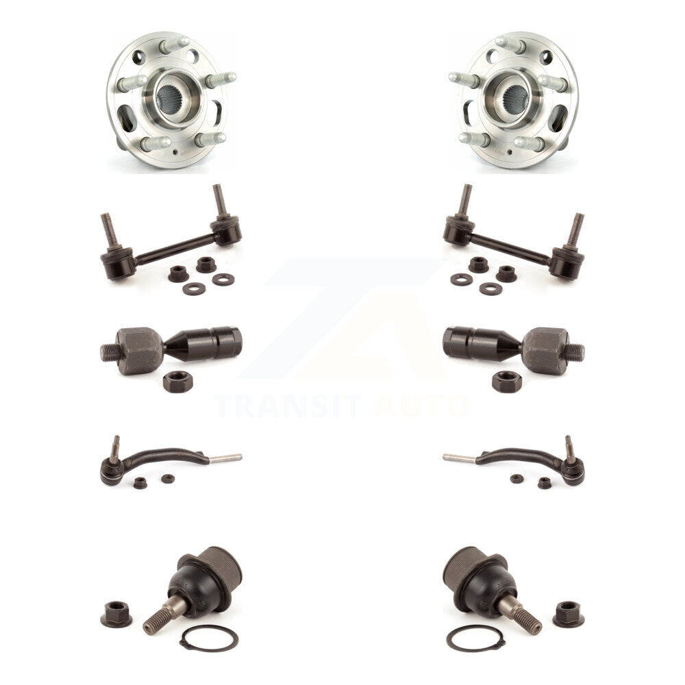 Hub Bearing Lower Ball Joint Outer Inner Tie Rod Link Front Kit For Cadillac CTS