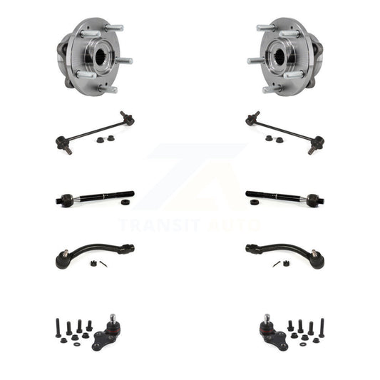 Bearing Lower Ball Joint Outer Inner Tie Rod Link Front Kit (10Pc) For Kia Soul