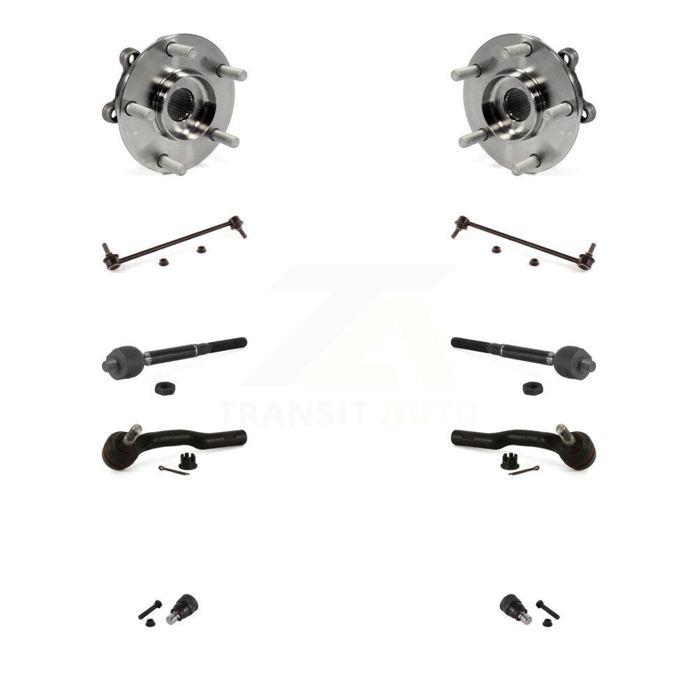 Bearing Lower Ball Joint Outer Inner Tie Rod & Link Front Kit (10Pc) For Mazda 6