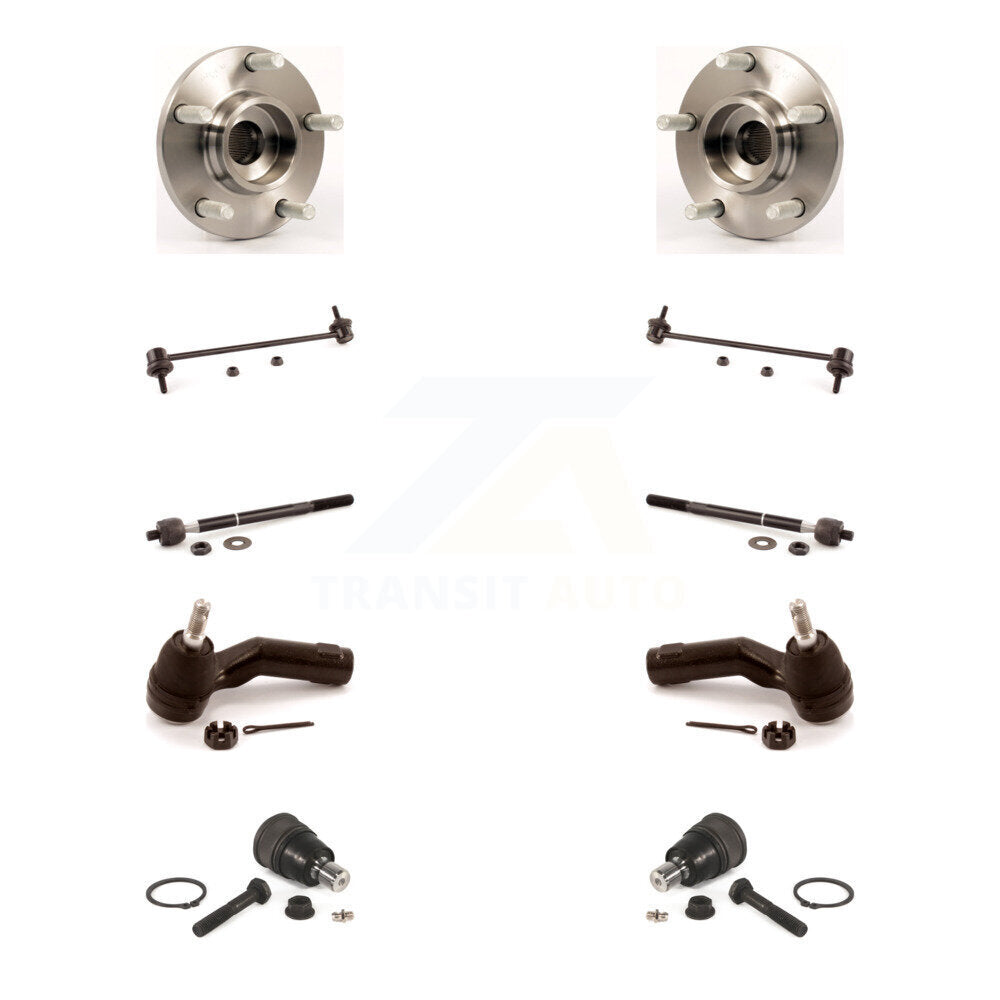 Bearing Lower Ball Joint Outer Inner Tie Rod & Link Front Kit (10Pc) For Mazda 3