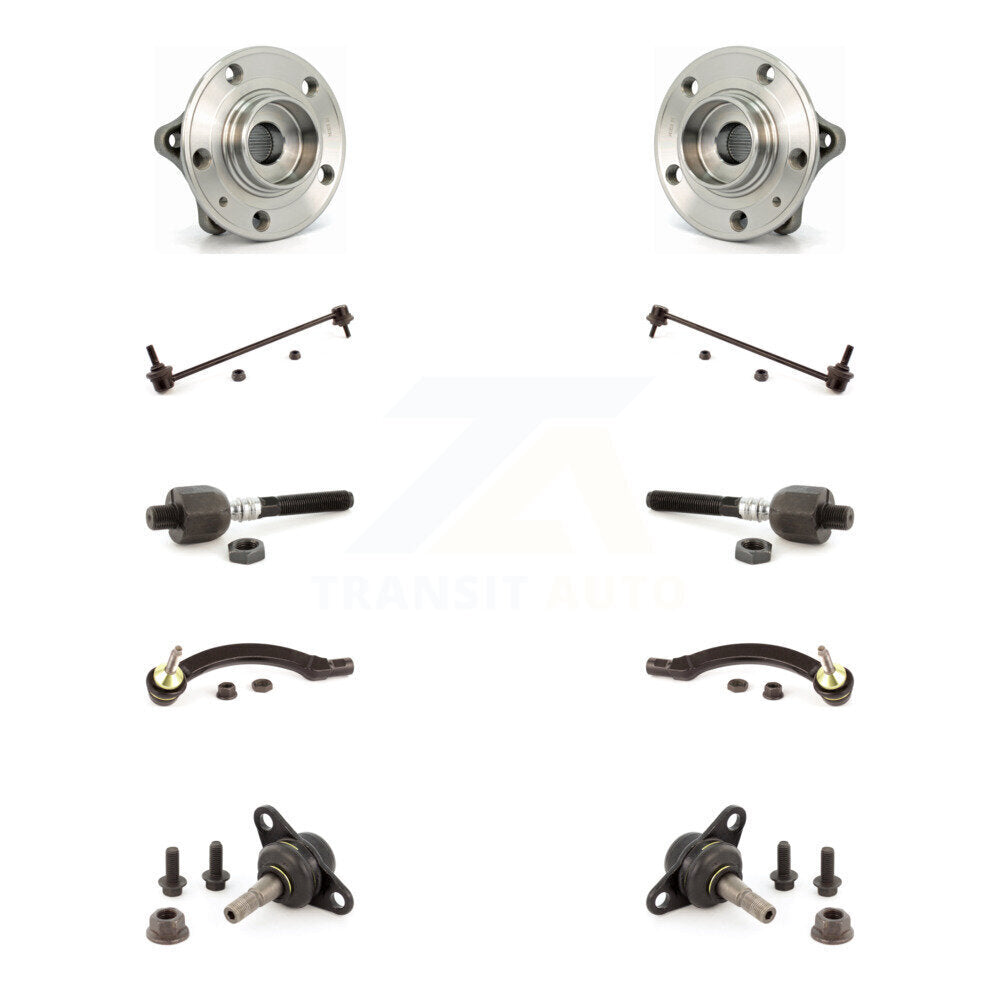 Bearing Lower Ball Joint Outer Inner Tie Rod Link Front Kit (10Pc) For Volvo S60