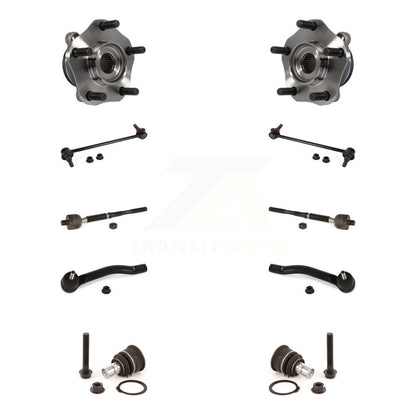 Bearing Lower Ball Joint Outer Inner Tie Rod & Link Front Kit (10Pc) For Nissan