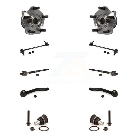 Bearing Lower Ball Joint Outer Inner Tie Rod & Link Front Kit (10Pc) For Nissan