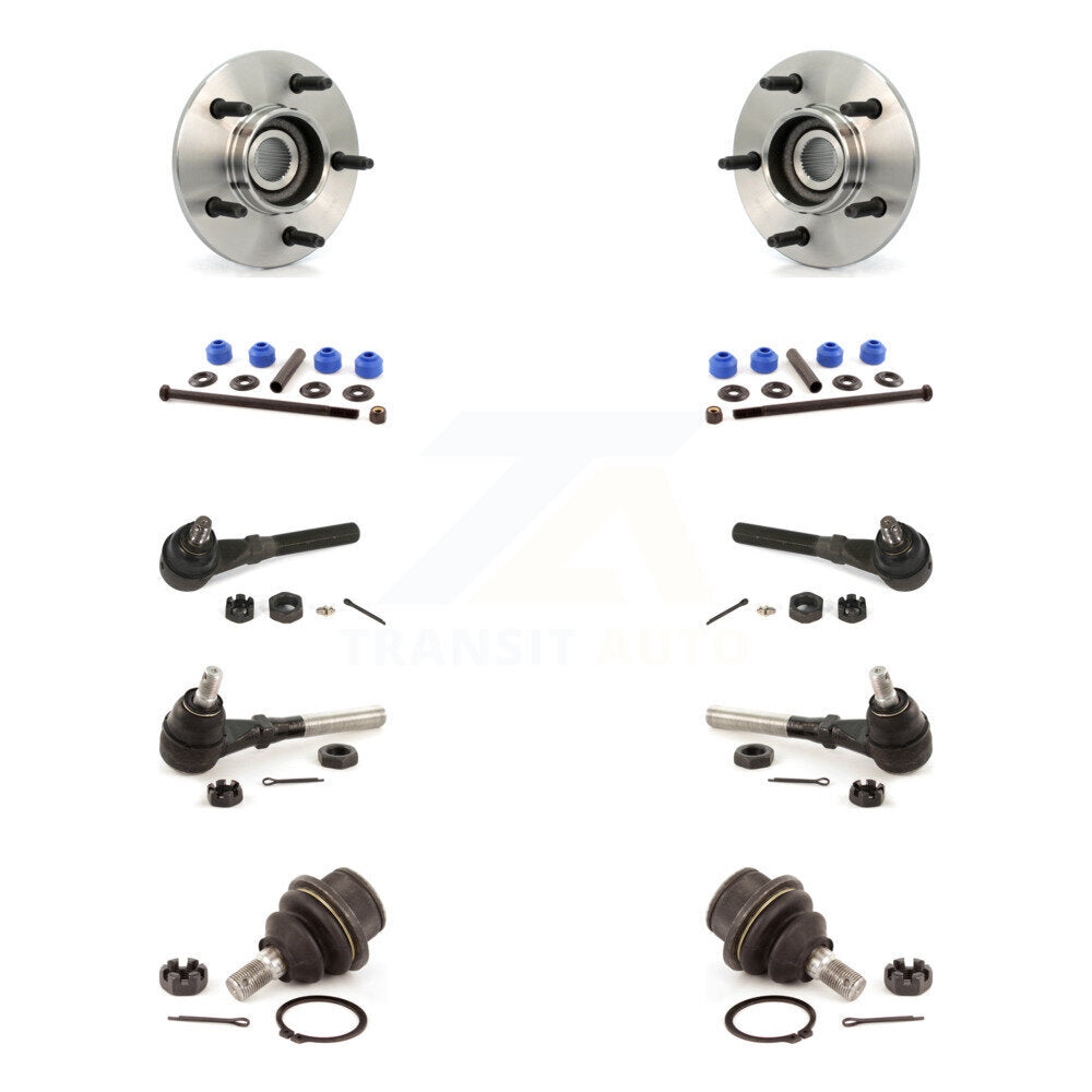 Hub Bearing Lower Ball Joint Outer Inner Tie Rod & Link Front Kit For Ford F-150