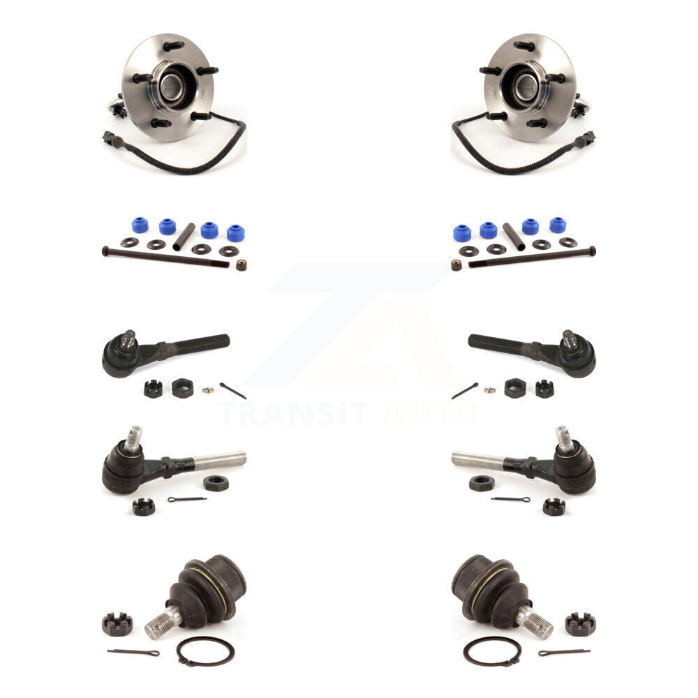 Hub Bearing Lower Ball Joint Outer Inner Tie Rod & Link Front Kit For Ford F-150