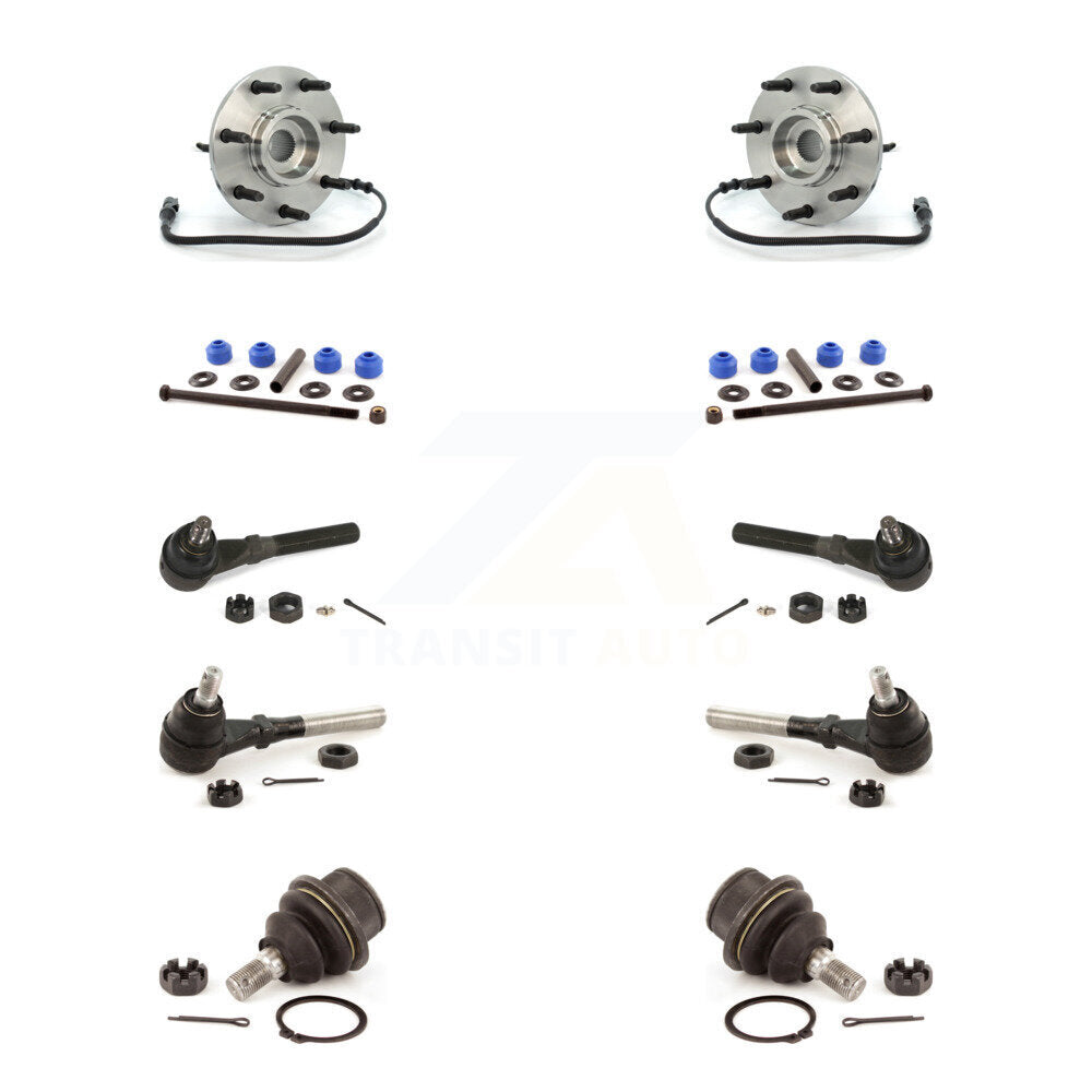 Hub Bearing Lower Ball Joint Outer Inner Tie Rod & Link Front Kit For Ford F-150