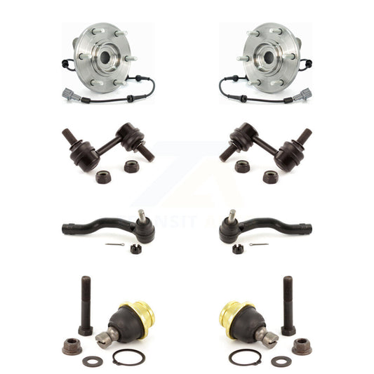 Hub Bearing Lower Ball Joint Outer Tie Rod Link Front Kit (8Pc) For Nissan TITAN