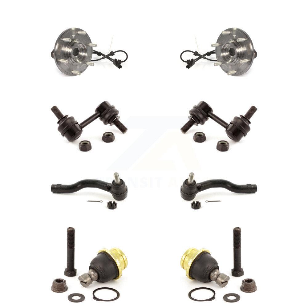 Hub Bearing Lower Ball Joint Outer Tie Rod Link Front Kit (8Pc) For Nissan TITAN