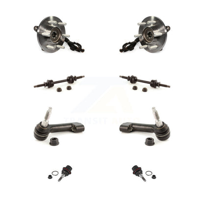 Hub Bearing Lower Ball Joint Outer Tie Rod & Link Front Kit (8Pc) For Ford F-150