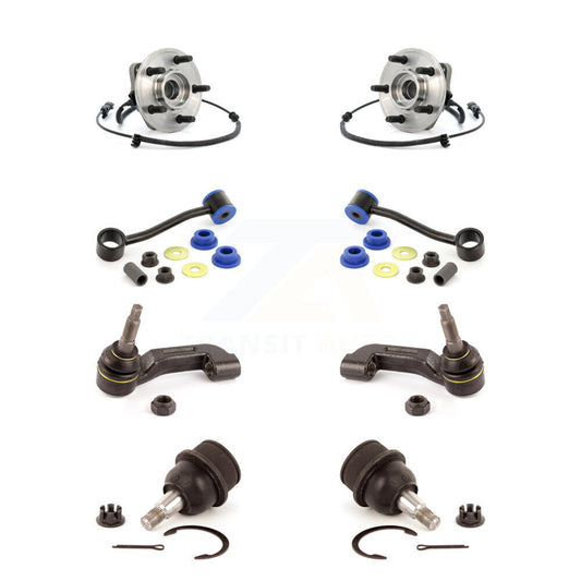 Hub Bearing Lower Ball Joint Outer Tie Rod Link Front Kit (8Pc) For Jeep Liberty