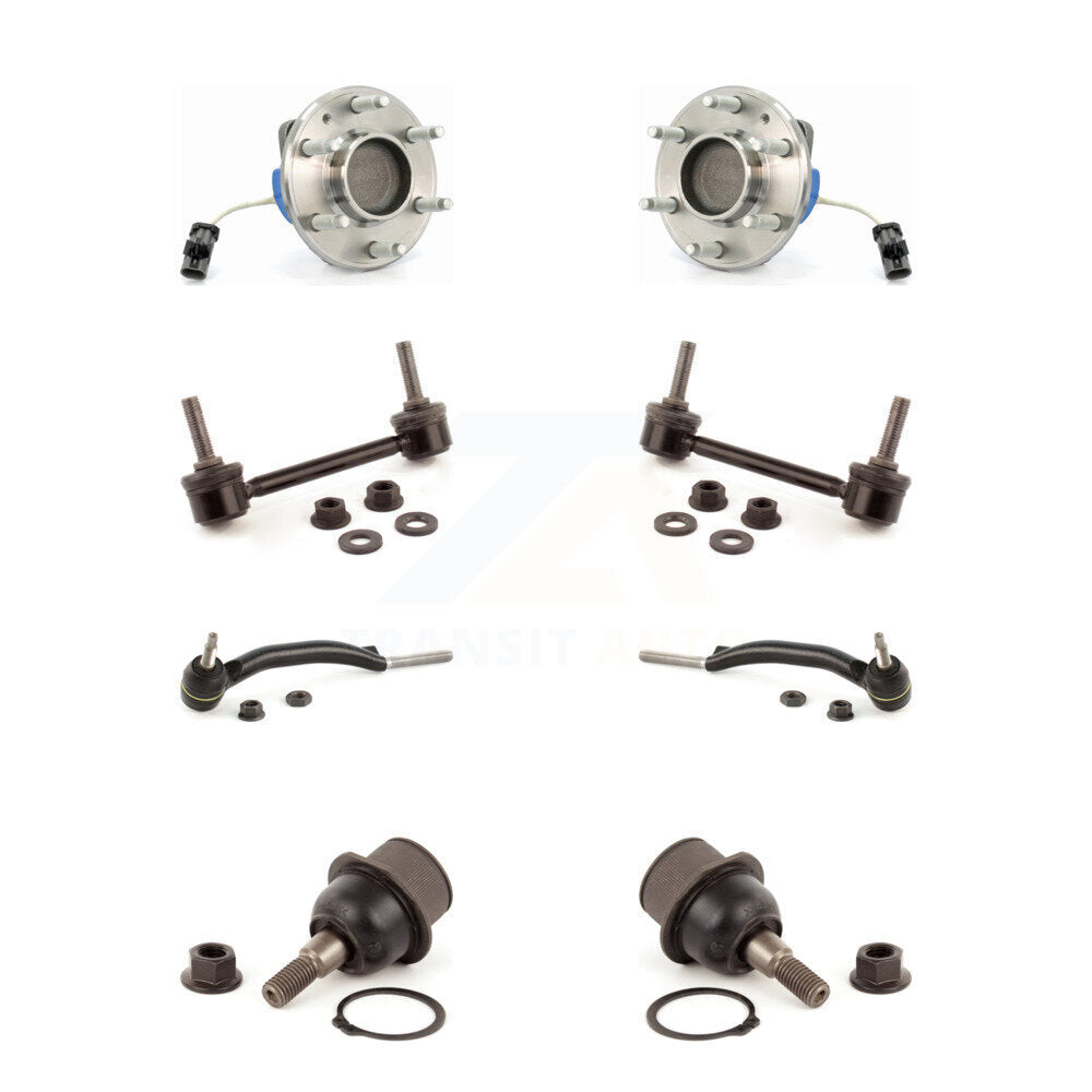 Bearing Lower Ball Joint Outer Tie Rod Link Front Kit (8Pc) For Cadillac SRX RWD
