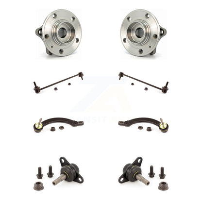 Hub Bearing Lower Ball Joint Outer Tie Rod & Link Front Kit (8Pc) For Volvo S60