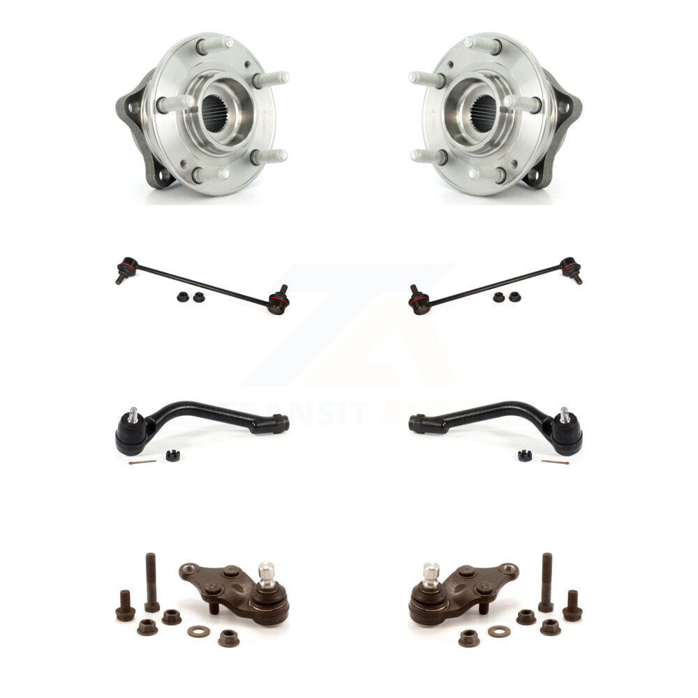 Bearing Lower Ball Joint Outer Tie Rod Link Front Kit (8Pc) For Hyundai Santa Fe