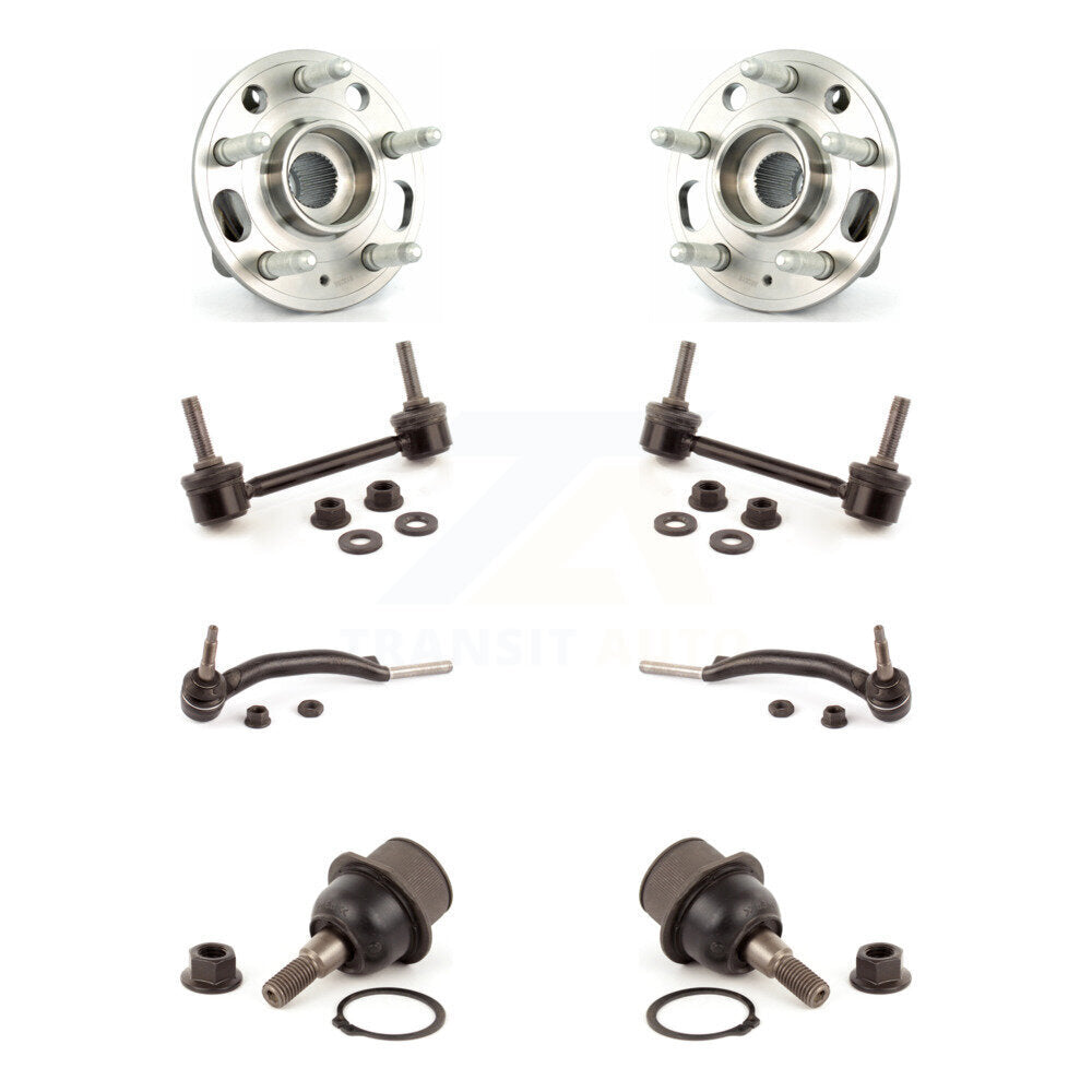 Hub Bearing Lower Ball Joint Outer Tie Rod Link Front Kit (8Pc) For Cadillac CTS