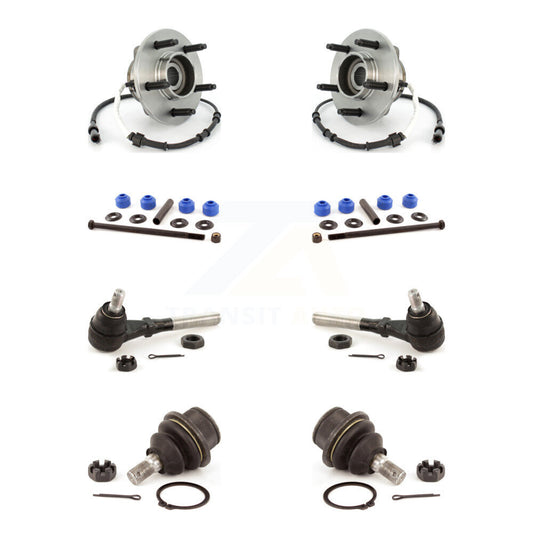 Hub Bearing Lower Ball Joint Outer Tie Rod & Link Front Kit (8Pc) For Ford F-150