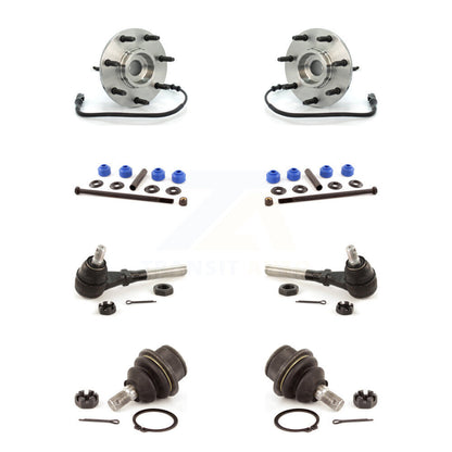 Hub Bearing Lower Ball Joint Outer Tie Rod & Link Front Kit (8Pc) For Ford F-150