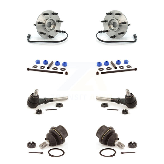 Hub Bearing Lower Ball Joint Outer Tie Rod & Link Front Kit (8Pc) For Ford F-150