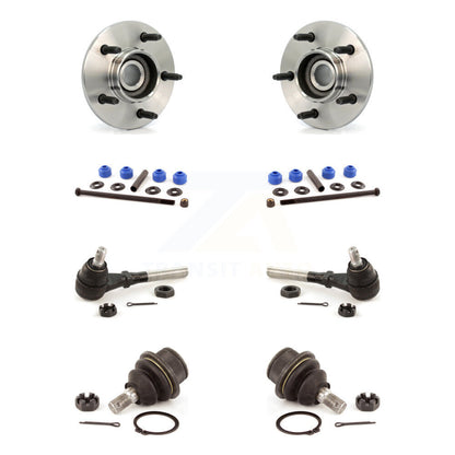 Hub Bearing Lower Ball Joint Outer Tie Rod & Link Front Kit (8Pc) For Ford F-150